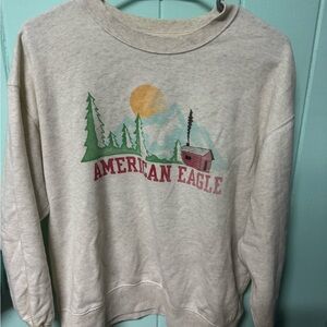 American Eagle Outfitters Gray Boxy Hoodie